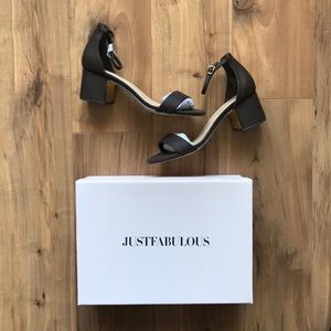 JUSTFAB Kasha Heeled Sandal (Wide)